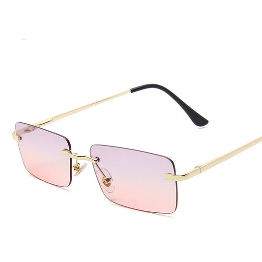 Rimless sunglasses women square