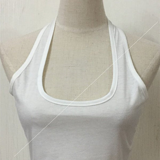 Summer Woman Halter Tops Crop Top White  Vest Small Suspenders